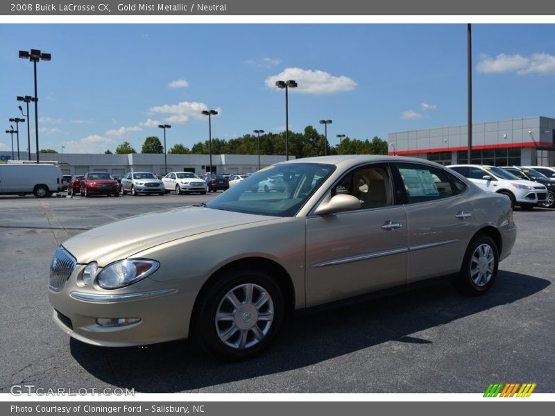 Gold Mist Metallic / Neutral 2008 Buick LaCrosse CX