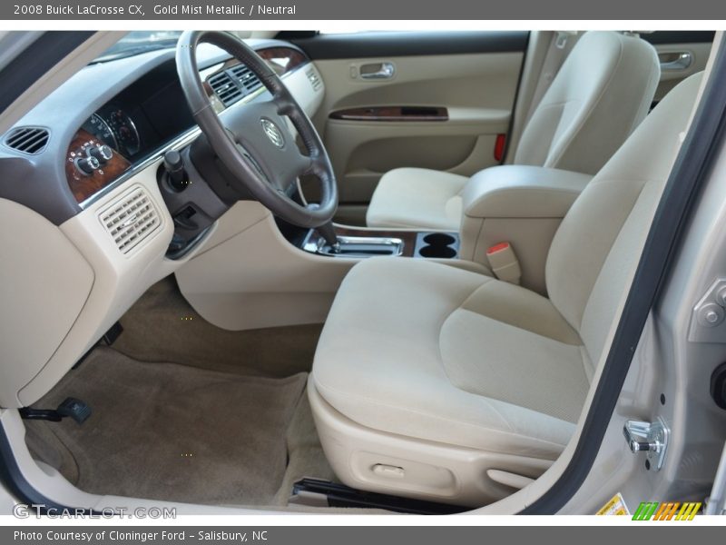 Gold Mist Metallic / Neutral 2008 Buick LaCrosse CX