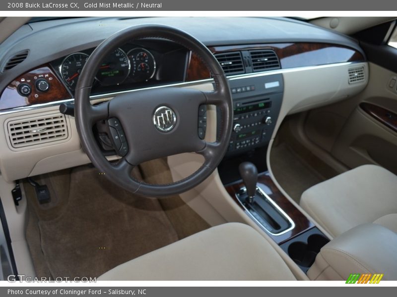 Gold Mist Metallic / Neutral 2008 Buick LaCrosse CX
