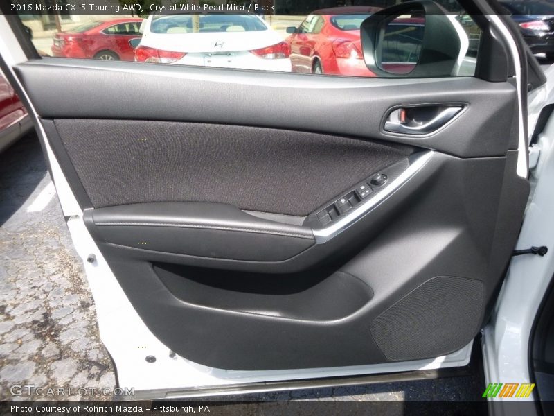 Crystal White Pearl Mica / Black 2016 Mazda CX-5 Touring AWD