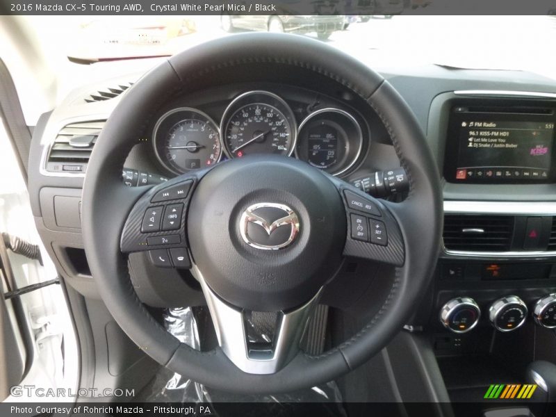 Crystal White Pearl Mica / Black 2016 Mazda CX-5 Touring AWD