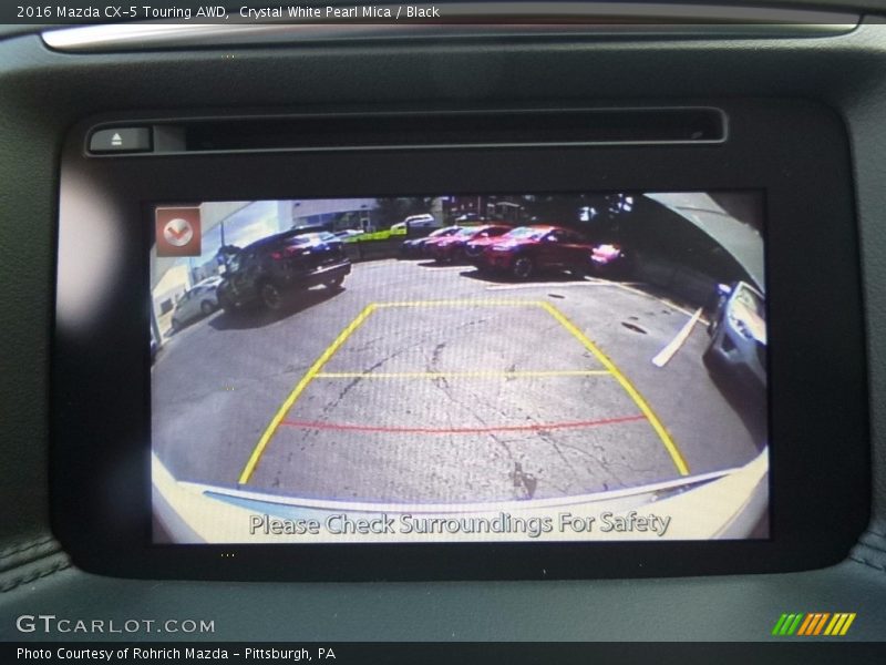 Crystal White Pearl Mica / Black 2016 Mazda CX-5 Touring AWD
