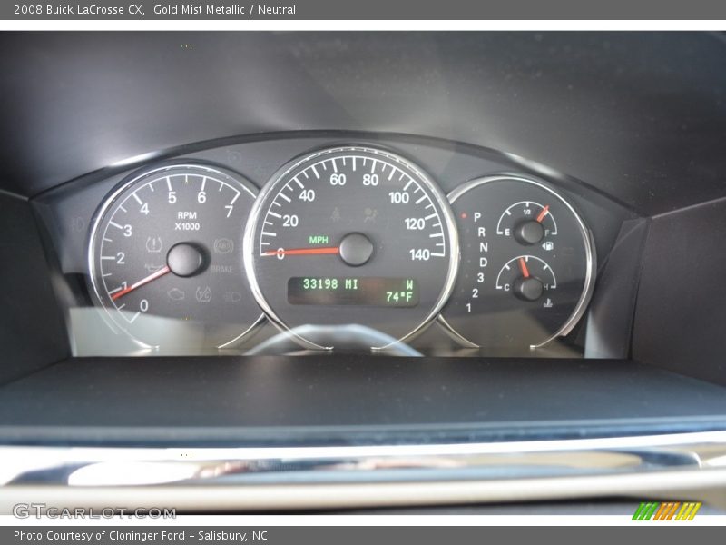 Gold Mist Metallic / Neutral 2008 Buick LaCrosse CX