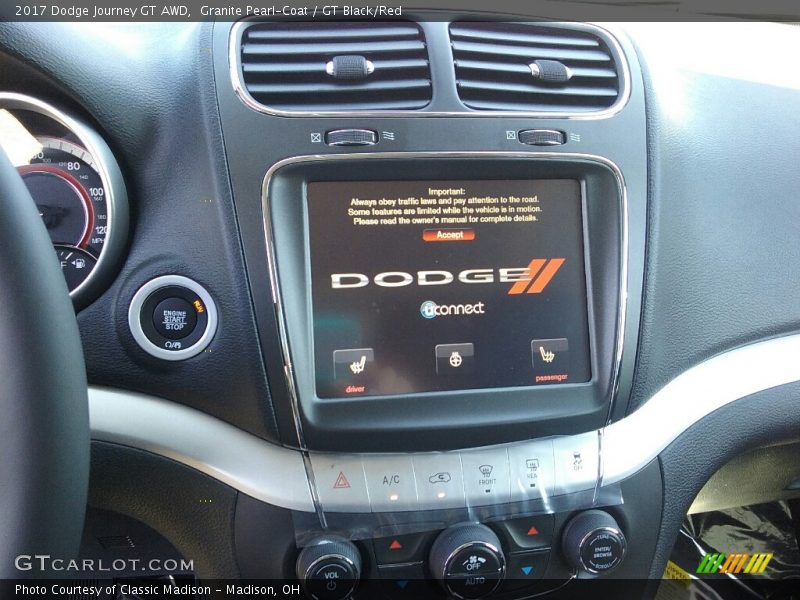 Granite Pearl-Coat / GT Black/Red 2017 Dodge Journey GT AWD