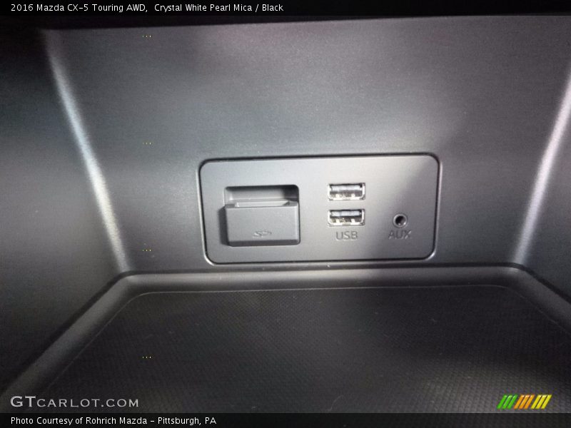 Crystal White Pearl Mica / Black 2016 Mazda CX-5 Touring AWD