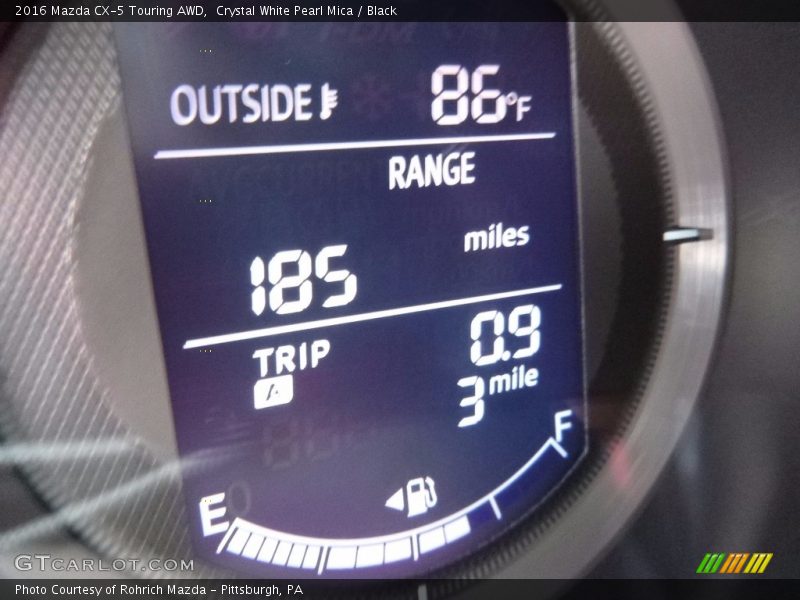 Crystal White Pearl Mica / Black 2016 Mazda CX-5 Touring AWD