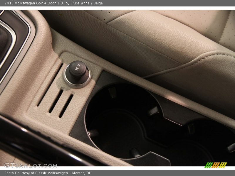Pure White / Beige 2015 Volkswagen Golf 4 Door 1.8T S