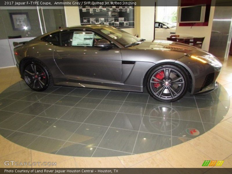 Ammonite Grey / SVR Quilted Jet W/Red Stitching 2017 Jaguar F-TYPE Coupe