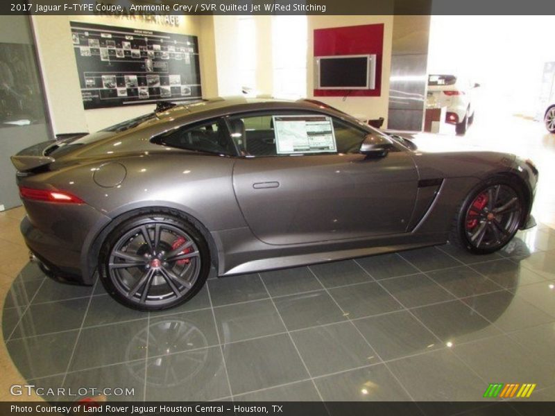 Ammonite Grey / SVR Quilted Jet W/Red Stitching 2017 Jaguar F-TYPE Coupe