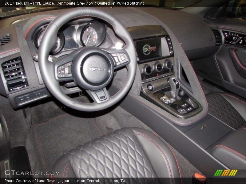 SVR Quilted Jet W/Red Stitching Interior - 2017 F-TYPE Coupe 