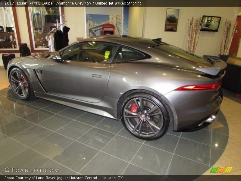 Ammonite Grey / SVR Quilted Jet W/Red Stitching 2017 Jaguar F-TYPE Coupe
