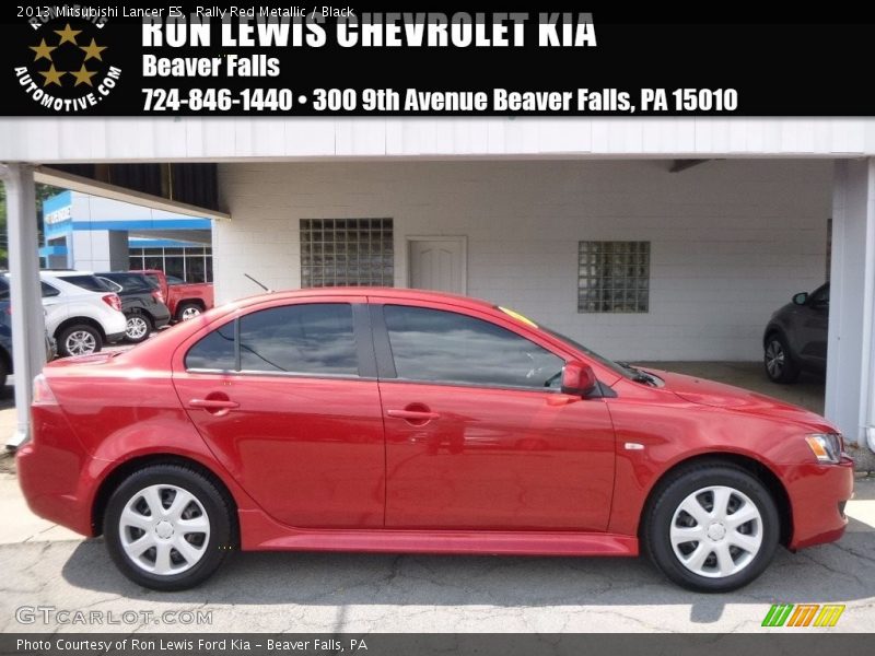 Rally Red Metallic / Black 2013 Mitsubishi Lancer ES