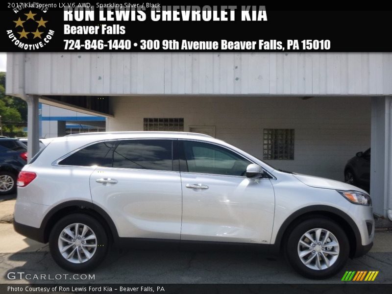 Sparkling Silver / Black 2017 Kia Sorento LX V6 AWD