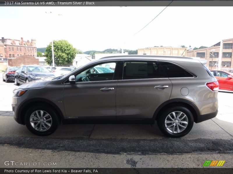 Titanium Silver / Black 2017 Kia Sorento LX V6 AWD