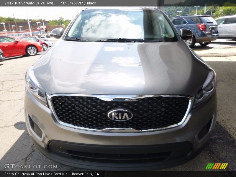 Titanium Silver / Black 2017 Kia Sorento LX V6 AWD