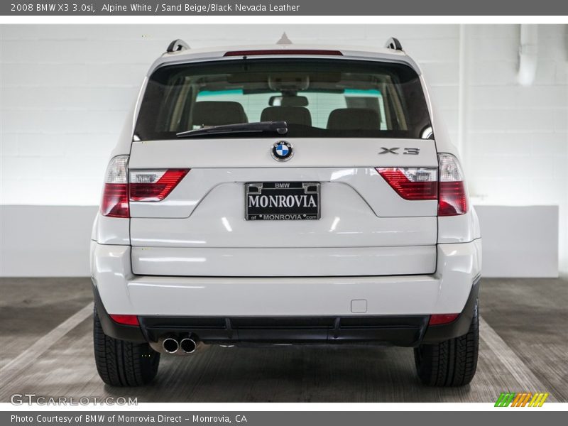 Alpine White / Sand Beige/Black Nevada Leather 2008 BMW X3 3.0si