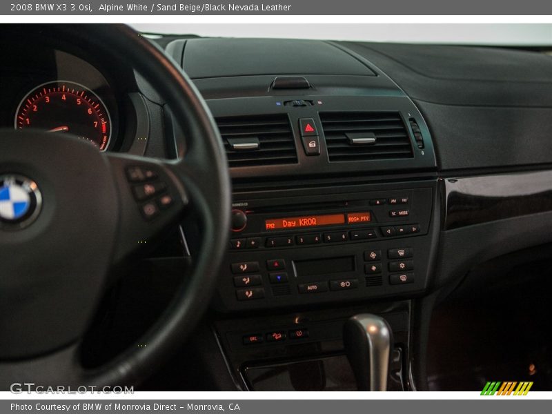 Alpine White / Sand Beige/Black Nevada Leather 2008 BMW X3 3.0si