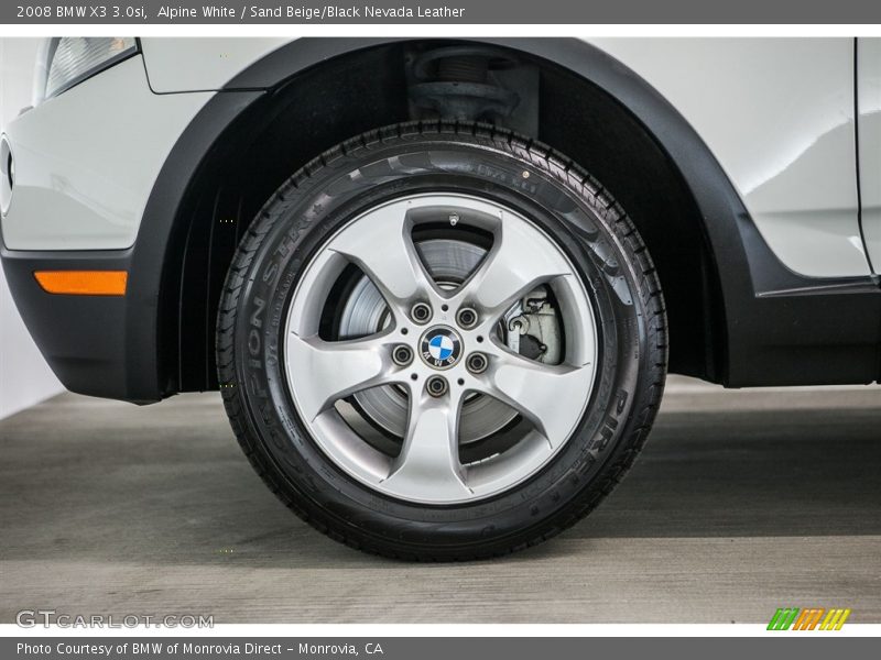 Alpine White / Sand Beige/Black Nevada Leather 2008 BMW X3 3.0si