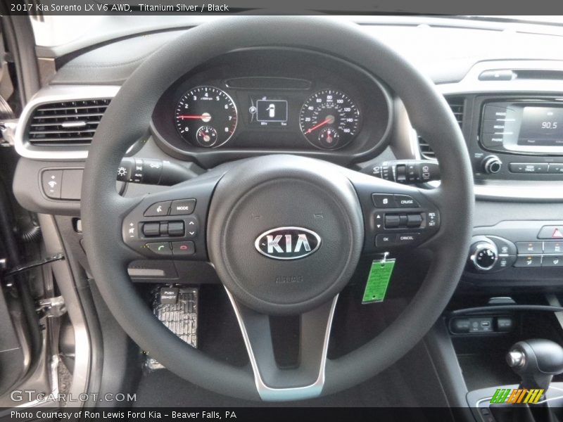 Titanium Silver / Black 2017 Kia Sorento LX V6 AWD