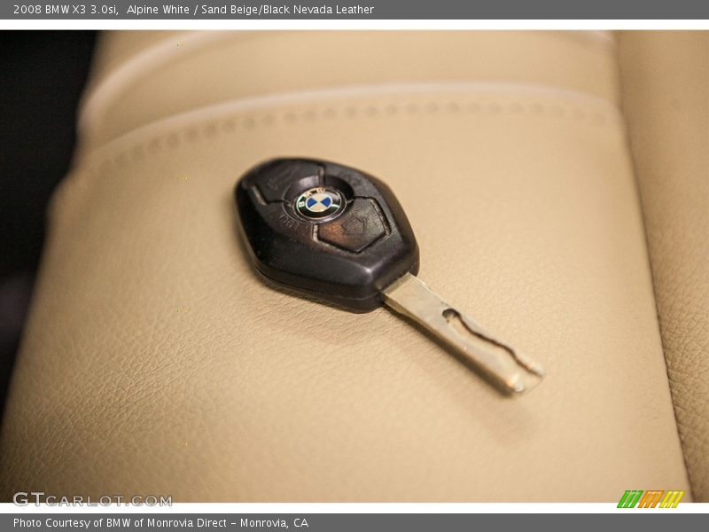 Alpine White / Sand Beige/Black Nevada Leather 2008 BMW X3 3.0si