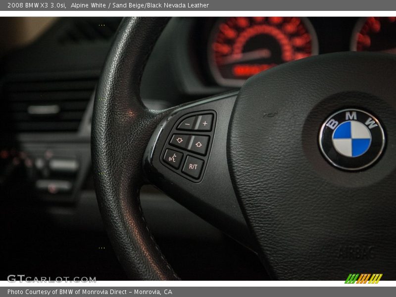 Alpine White / Sand Beige/Black Nevada Leather 2008 BMW X3 3.0si