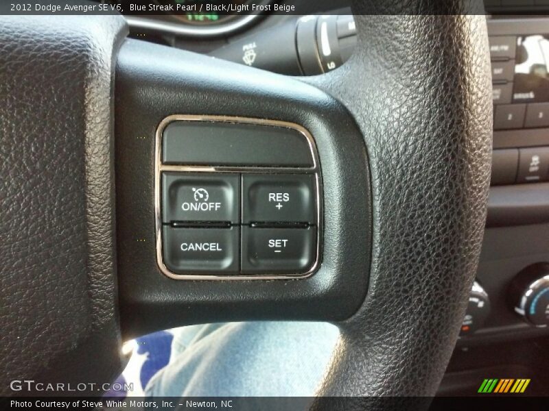 Blue Streak Pearl / Black/Light Frost Beige 2012 Dodge Avenger SE V6