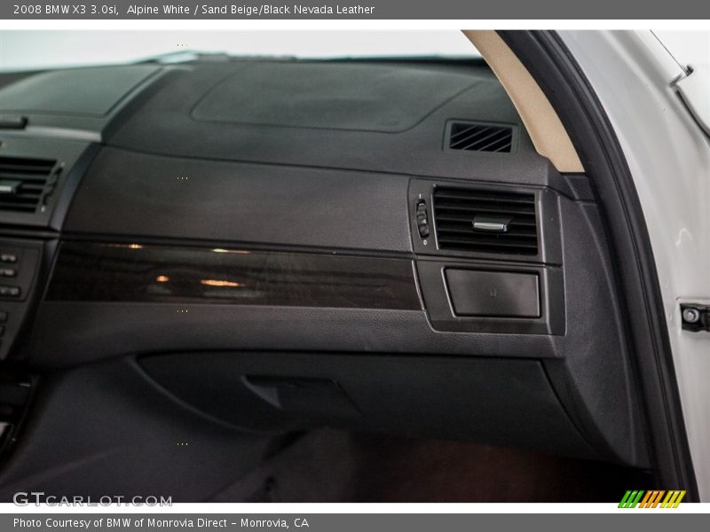 Alpine White / Sand Beige/Black Nevada Leather 2008 BMW X3 3.0si