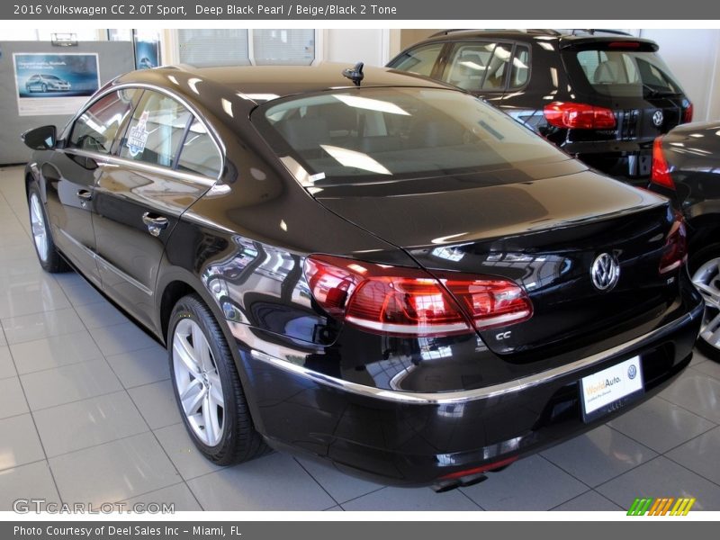 Deep Black Pearl / Beige/Black 2 Tone 2016 Volkswagen CC 2.0T Sport