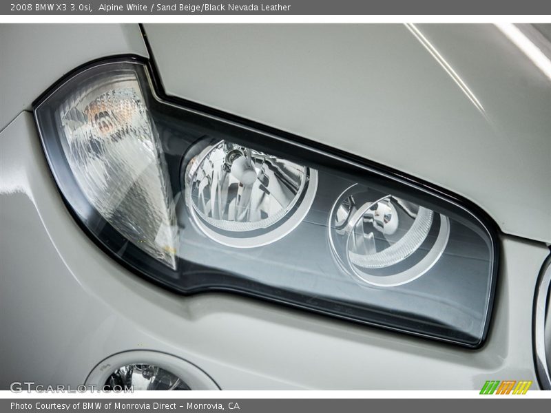 Alpine White / Sand Beige/Black Nevada Leather 2008 BMW X3 3.0si