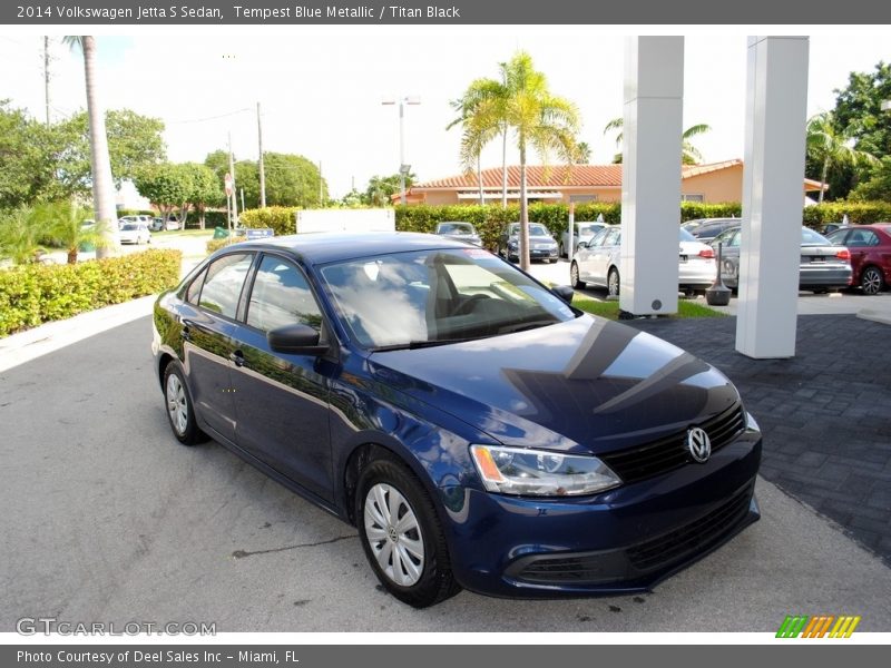 Tempest Blue Metallic / Titan Black 2014 Volkswagen Jetta S Sedan
