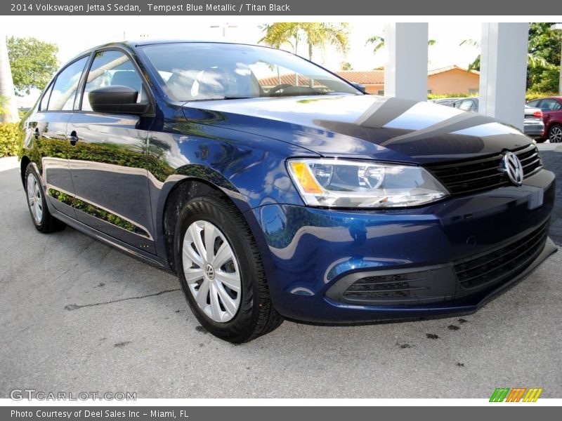 Tempest Blue Metallic / Titan Black 2014 Volkswagen Jetta S Sedan