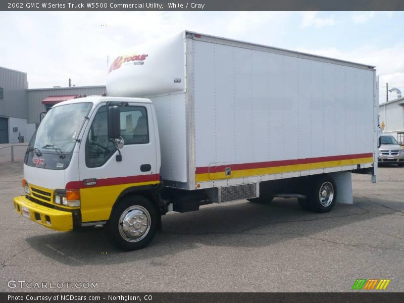 White / Gray 2002 GMC W Series Truck W5500 Commercial Utility