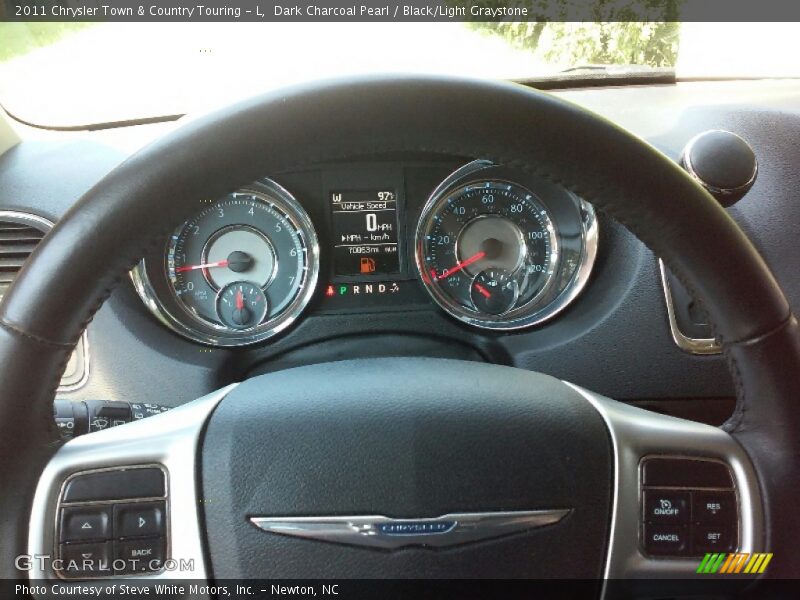 Dark Charcoal Pearl / Black/Light Graystone 2011 Chrysler Town & Country Touring - L