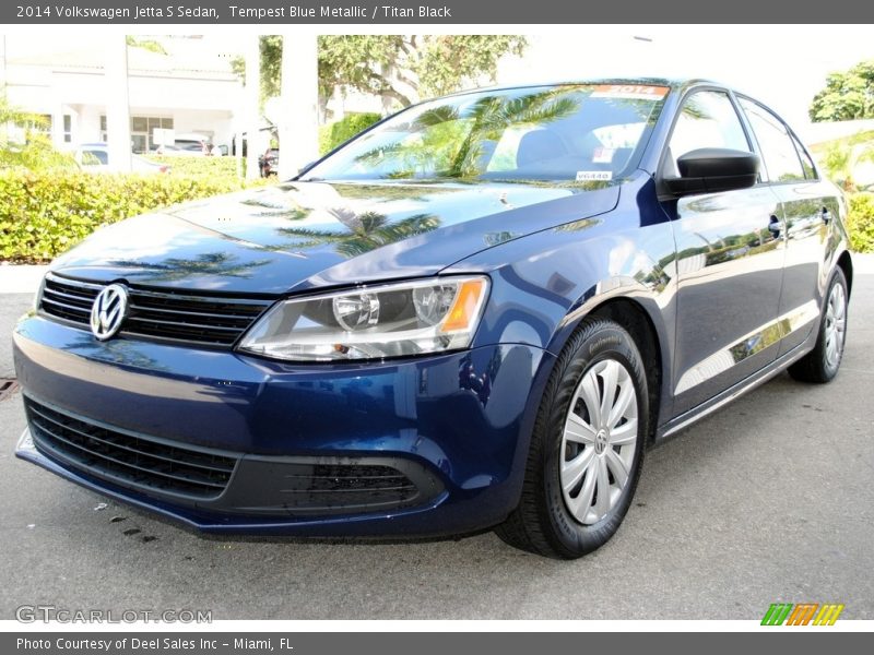 Tempest Blue Metallic / Titan Black 2014 Volkswagen Jetta S Sedan