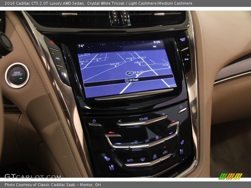 Crystal White Tricoat / Light Cashmere/Medium Cashmere 2016 Cadillac CTS 2.0T Luxury AWD Sedan