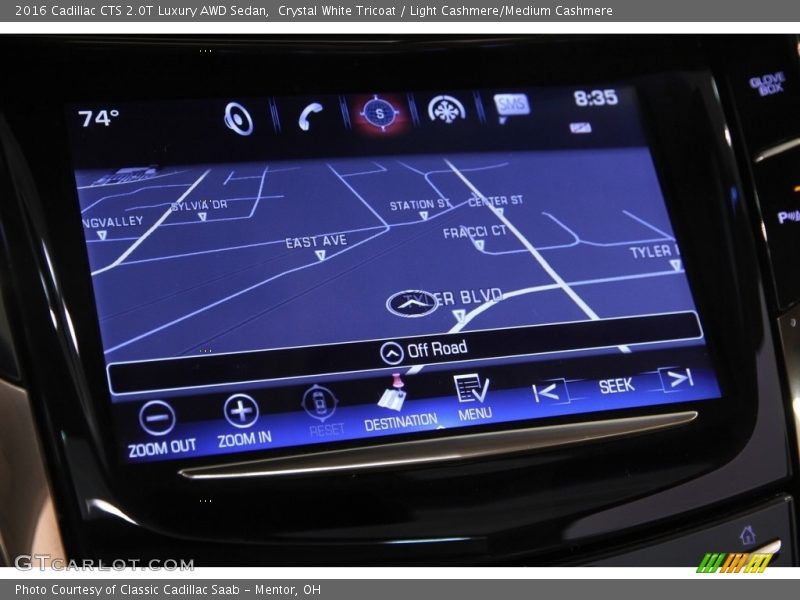 Crystal White Tricoat / Light Cashmere/Medium Cashmere 2016 Cadillac CTS 2.0T Luxury AWD Sedan