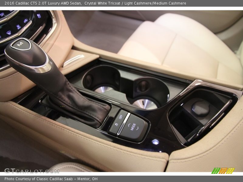 Crystal White Tricoat / Light Cashmere/Medium Cashmere 2016 Cadillac CTS 2.0T Luxury AWD Sedan