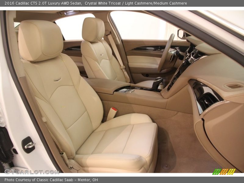 Crystal White Tricoat / Light Cashmere/Medium Cashmere 2016 Cadillac CTS 2.0T Luxury AWD Sedan