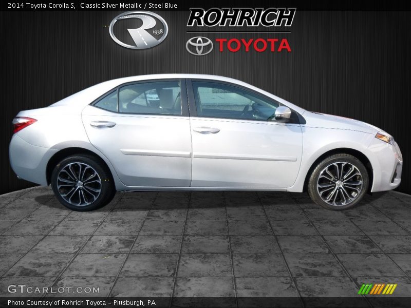 Classic Silver Metallic / Steel Blue 2014 Toyota Corolla S