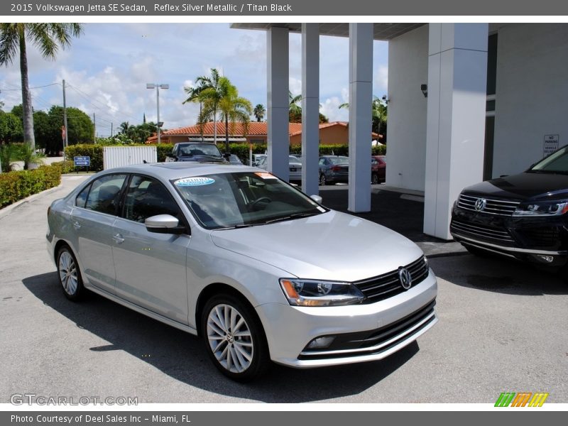 Reflex Silver Metallic / Titan Black 2015 Volkswagen Jetta SE Sedan