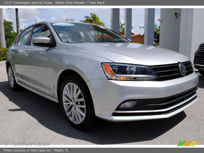 Reflex Silver Metallic / Titan Black 2015 Volkswagen Jetta SE Sedan