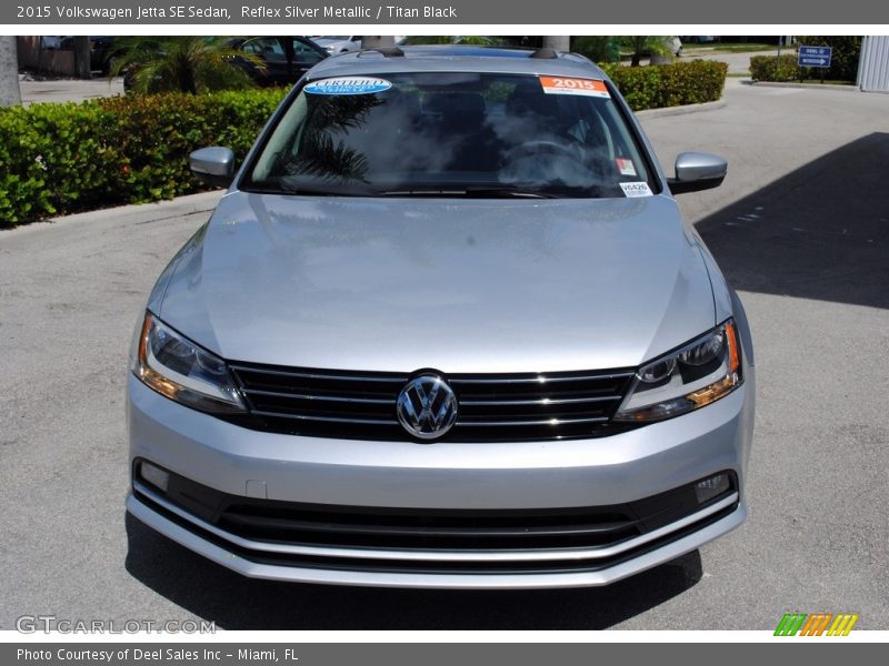 Reflex Silver Metallic / Titan Black 2015 Volkswagen Jetta SE Sedan