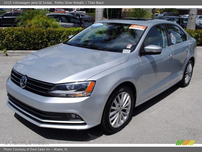 Reflex Silver Metallic / Titan Black 2015 Volkswagen Jetta SE Sedan