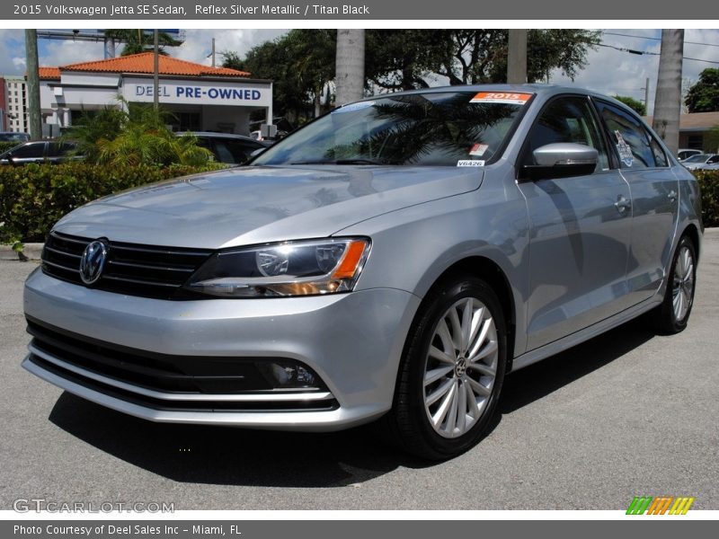 Reflex Silver Metallic / Titan Black 2015 Volkswagen Jetta SE Sedan