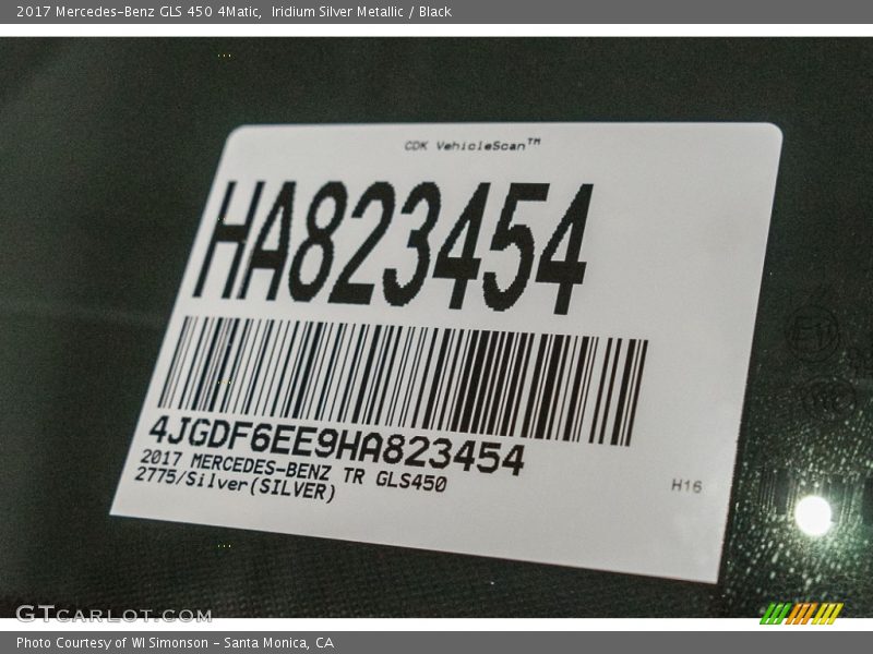 Iridium Silver Metallic / Black 2017 Mercedes-Benz GLS 450 4Matic