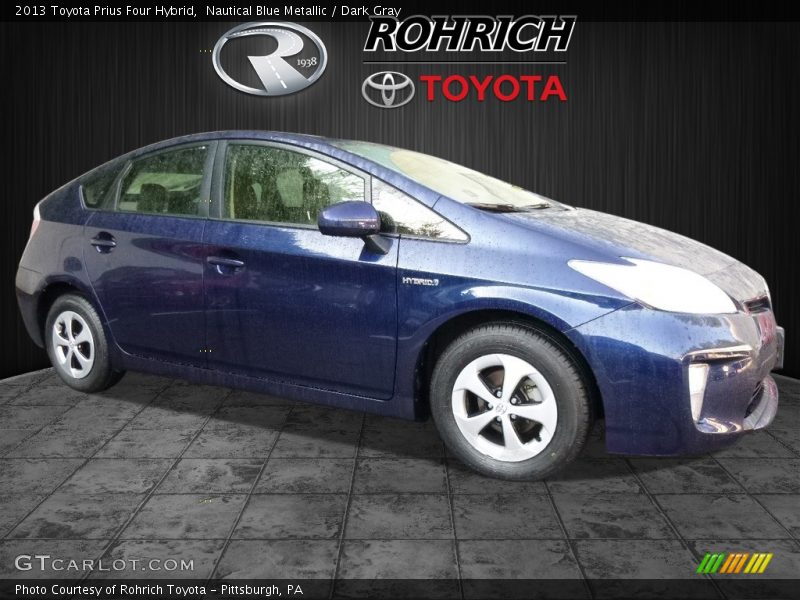 Nautical Blue Metallic / Dark Gray 2013 Toyota Prius Four Hybrid