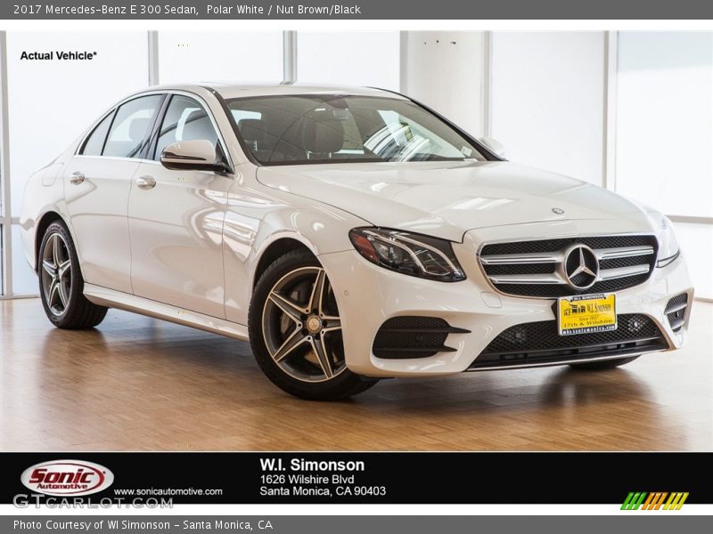 Polar White / Nut Brown/Black 2017 Mercedes-Benz E 300 Sedan