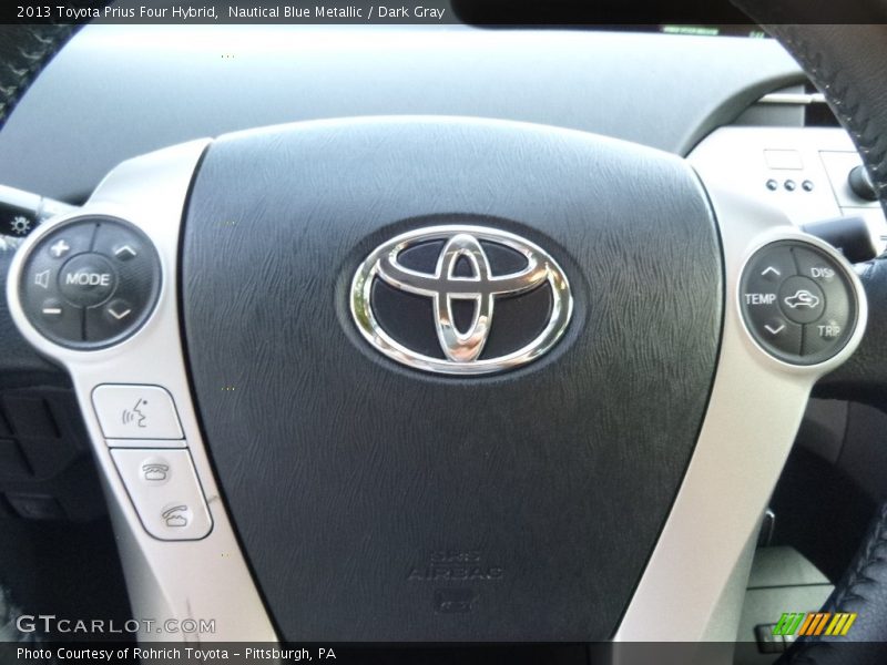Nautical Blue Metallic / Dark Gray 2013 Toyota Prius Four Hybrid