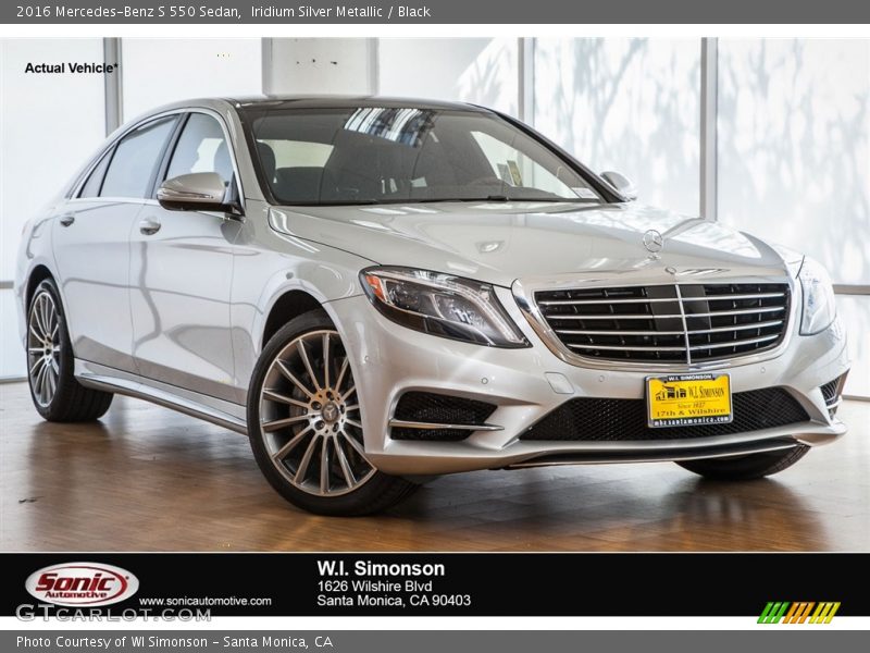 Iridium Silver Metallic / Black 2016 Mercedes-Benz S 550 Sedan