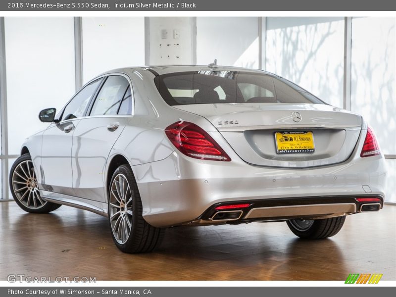 Iridium Silver Metallic / Black 2016 Mercedes-Benz S 550 Sedan